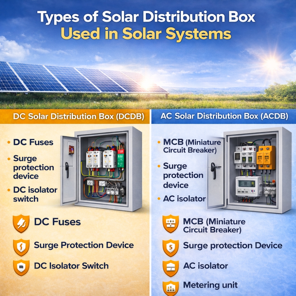 Types of Solar Distribution Box Used in Solar Systems